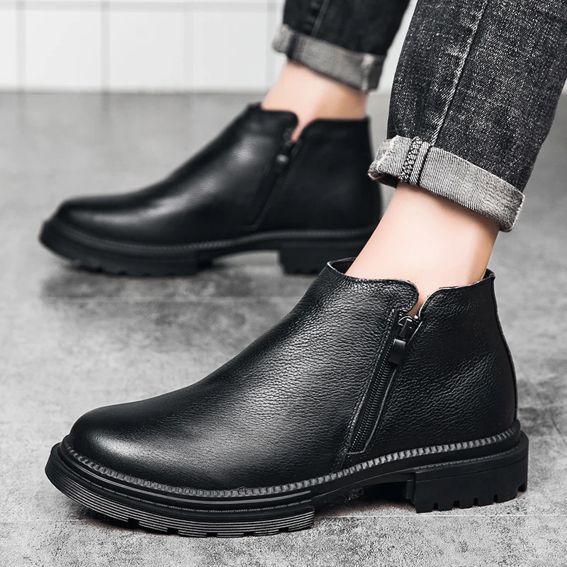 Men's Boots Genuine Leather Outdoor Business Casual Shoes Italian Designer Chelsea Boots Fashion British Style Warm Ankle Boots
Men's Boots Genuine Leather Outdoor Business Casual Shoes Italian Designer Chelsea Boots Fashion British Style Warm Ankle Boots