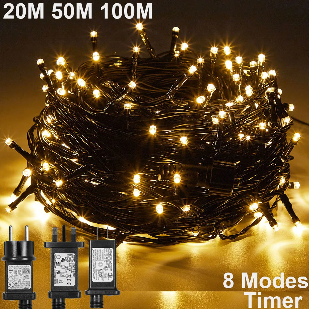 LED Black Wire String Lights Outdoor Festoon Fairy Lights Timer Memory Function Holiday Lighting Wedding Christmas Decoration
LED Black Wire String Lights Outdoor Festoon Fairy Lights Timer Memory Function Holiday Lighting Wedding Christmas Decoration