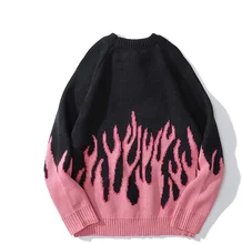 Men's Sweaters Streetwear Retro Women Pink Flame Knitted Pullover Sweater Tops Hip Hop New Pull Over Casual Harajuku Sweatshirts
Men's Sweaters Streetwear Retro Women Pink Flame Knitted Pullover Sweater Tops Hip Hop New Pull Over Casual Harajuku Sweatshirts