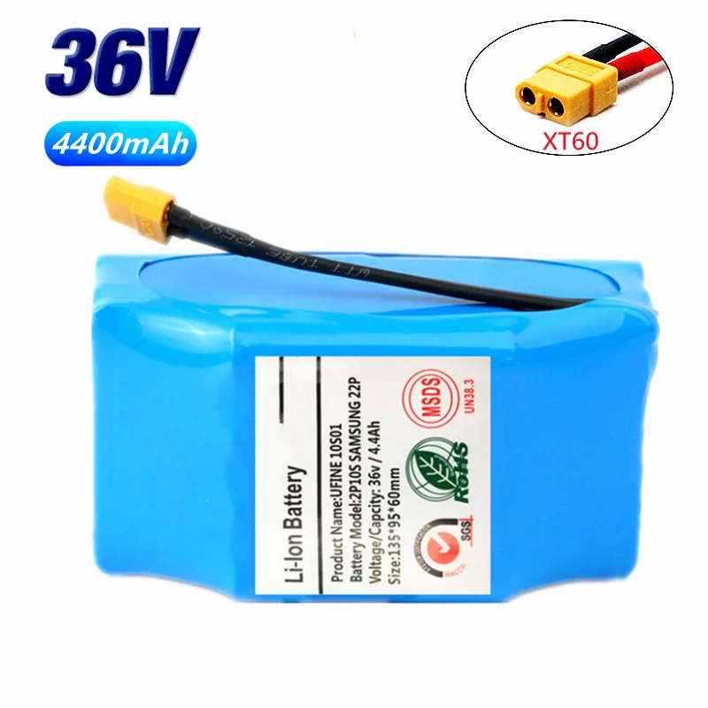 18650 2p10s 36V Battery Pack 4400mAh Rechargeable Lithium ion Batterie for Electric Self Balancing Scooter HoverBoard Unicycle
18650 2p10s 36V Battery Pack 4400mAh Rechargeable Lithium ion Batterie for Electric Self Balancing Scooter HoverBoard Unicycle