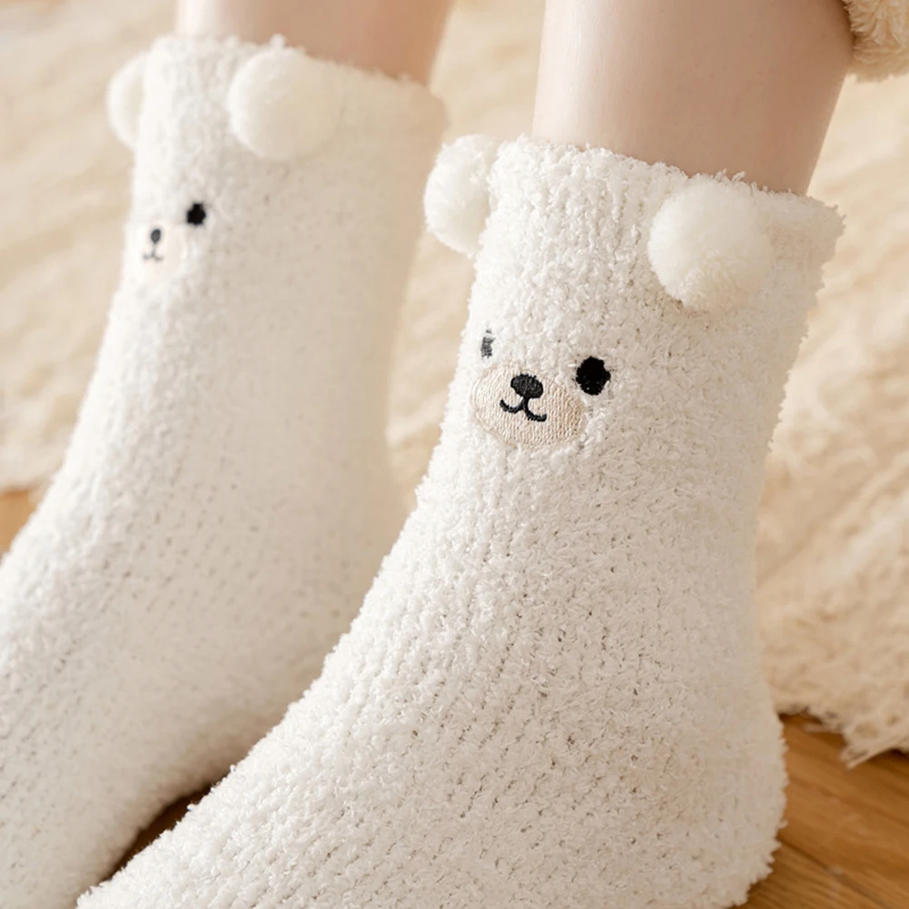 Women Winter Warm Thick Wool Fluffy Socks Home Floor Sleep Kawaii 3D Bear Cute Animal Japanese Fashion Korean Female Socks
Women Winter Warm Thick Wool Fluffy Socks Home Floor Sleep Kawaii 3D Bear Cute Animal Japanese Fashion Korean Female Socks