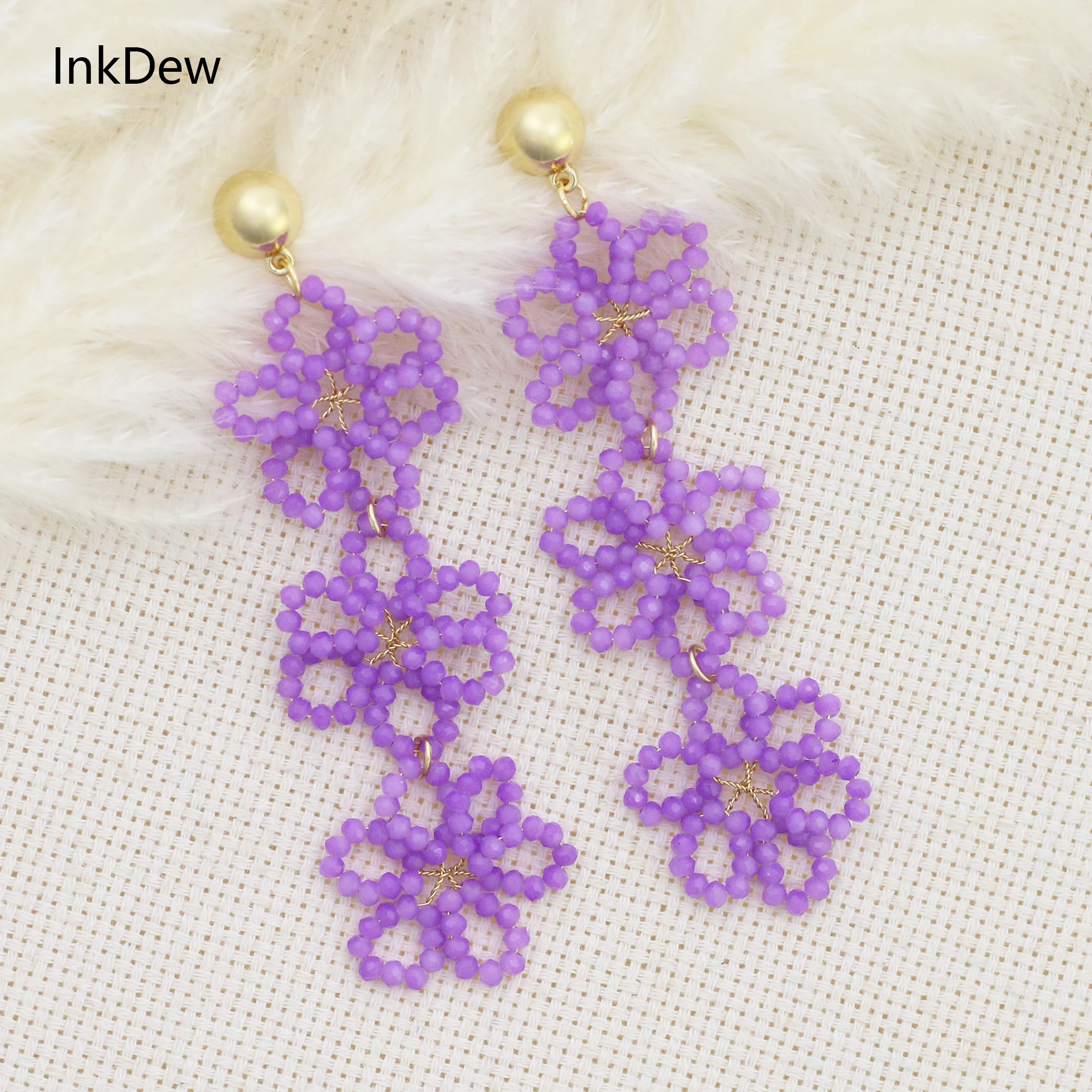 INKDEW Flower Tassel Long Drop Earrings for Women Handmade Crystal Faceted Beads Earrings Big Jewelry Fashion Gift boho EA131
INKDEW Flower Tassel Long Drop Earrings for Women Handmade Crystal Faceted Beads Earrings Big Jewelry Fashion Gift boho EA131