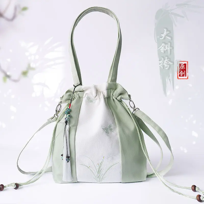 Женская Холщовая Сумка Hanfu ручной работы в китайском этническом стиле с вышивкой 
Женская Холщовая Сумка Hanfu ручной работы в китайском этническом стиле с вышивкой