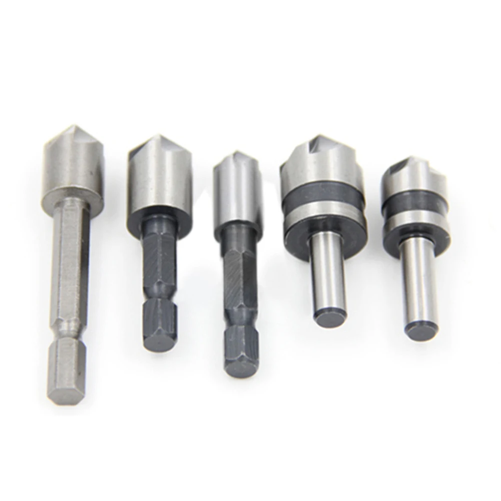 Tool Countersink Drill Bit 5pcs Accessories Carbon Steel Chamfer Countersink Drills Drilling Woodworking Durable
Tool Countersink Drill Bit 5pcs Accessories Carbon Steel Chamfer Countersink Drills Drilling Woodworking Durable