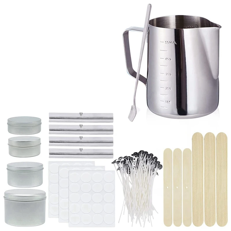 DIY Candle Making Tools,Candle Making Kit For Adults,Candle Making Consumables,550Ml Wax Jar,5.9In Wick,Stickers,Jars
DIY Candle Making Tools,Candle Making Kit For Adults,Candle Making Consumables,550Ml Wax Jar,5.9In Wick,Stickers,Jars