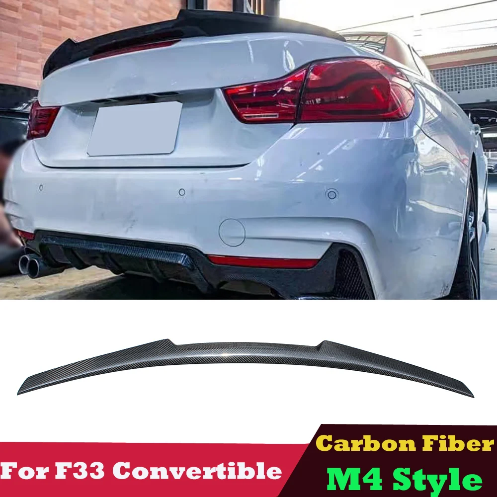 HighKick M4 Style Carbon Fiber Rear Trunk Wings Spoiler for BMW 4 Series F33 M4 F83 2 Door Convertible 2014-2019
HighKick M4 Style Carbon Fiber Rear Trunk Wings Spoiler for BMW 4 Series F33 M4 F83 2 Door Convertible 2014-2019