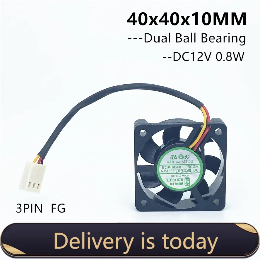 4010 40MM Dual Ball Bearing Fan DC 12V 0.8W 4CM 40x40x10mm Fan For South And North Bridge Chip 3D Print Cooling Fan 3PIN FG
4010 40MM Dual Ball Bearing Fan DC 12V 0.8W 4CM 40x40x10mm Fan For South And North Bridge Chip 3D Print Cooling Fan 3PIN FG