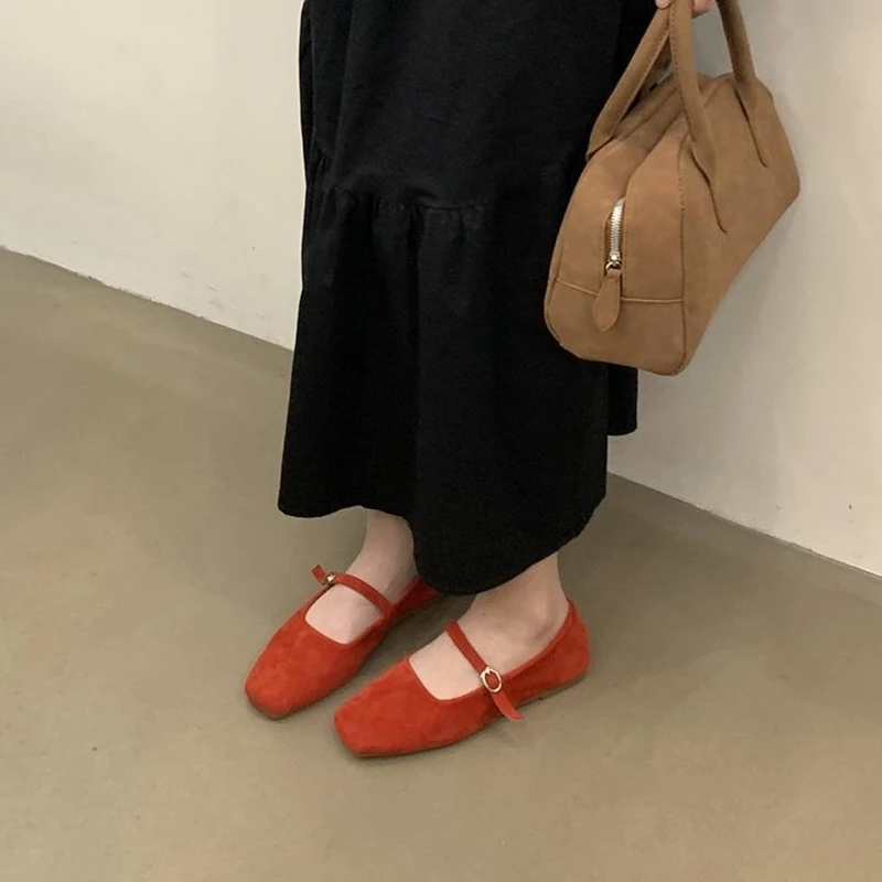 AIYUQI Mary Jane Shoes Women Flat 2025 Spring Shoes Female Genuine Leather Square Head Non-slip Large Size Ballet Shoes Women AIYUQI Mary Jane Shoes Women Flat 2025 Spring Shoes Female Genuine Leather Square Head Non-slip Large Size Ballet Shoes Women