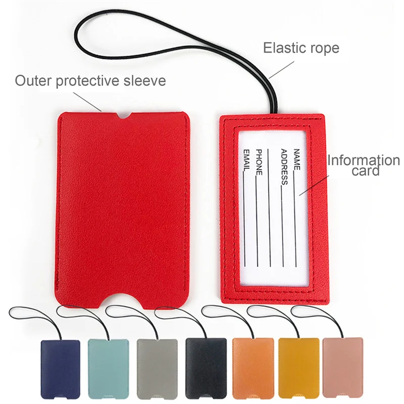 New Style PU Leather Luggage Tag Name ID Address Tags Suitcase Luggage Tag Solid Color Portable Label Boarding Pass Tag
New Style PU Leather Luggage Tag Name ID Address Tags Suitcase Luggage Tag Solid Color Portable Label Boarding Pass Tag