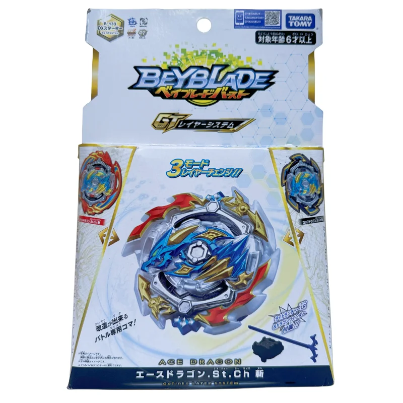 

Original Takara Tomy Beyblade Burst B-133 GT DX Starter Ace Dragon.St.Ch Zan