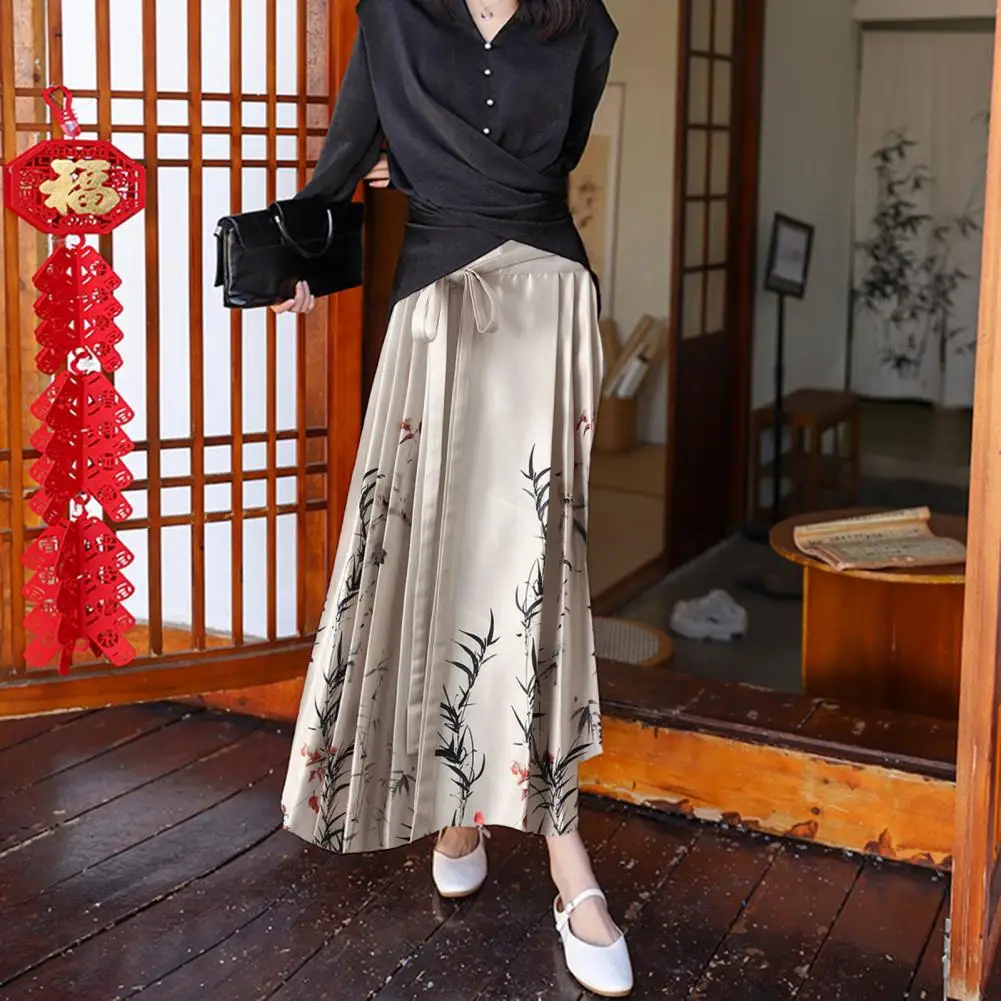 Traditional Chinese Skirt Chinese Skirt Elegant Vintage Chinese Style Women Maxi Skirt with Horse Face Print High Waist Pleated
Traditional Chinese Skirt Chinese Skirt Elegant Vintage Chinese Style Women Maxi Skirt with Horse Face Print High Waist Pleated