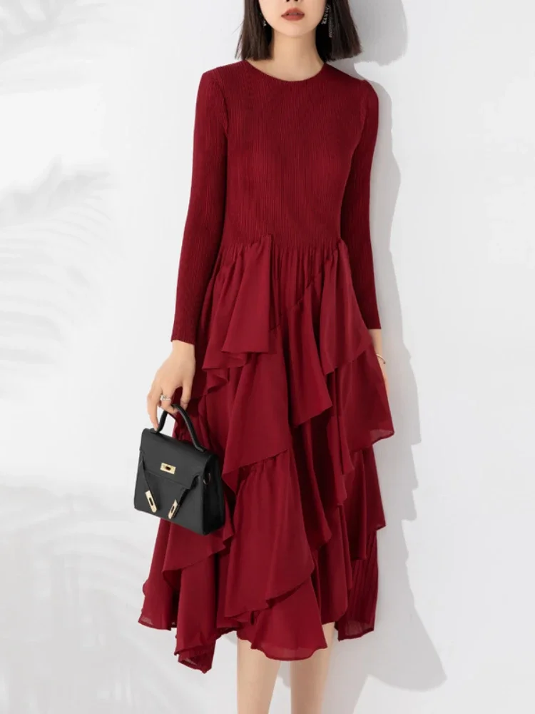 Women's Dress 2023 New in Autumn Winter Style Fashion Loose Solid Round Neck Long Sleeve Pleated Cake Dress Women's Clothing
Women's Dress 2023 New in Autumn Winter Style Fashion Loose Solid Round Neck Long Sleeve Pleated Cake Dress Women's Clothing