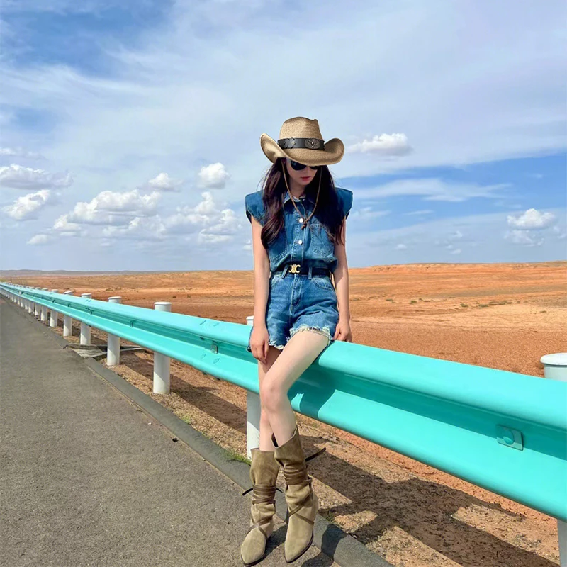 Men Women Soft Straw Western Cowboy Hats Wide Brim Sunhat Party Travel Outdoor Caps Classical Retro Sombrero UK Size L US 7 1/4
Men Women Soft Straw Western Cowboy Hats Wide Brim Sunhat Party Travel Outdoor Caps Classical Retro Sombrero UK Size L US 7 1/4