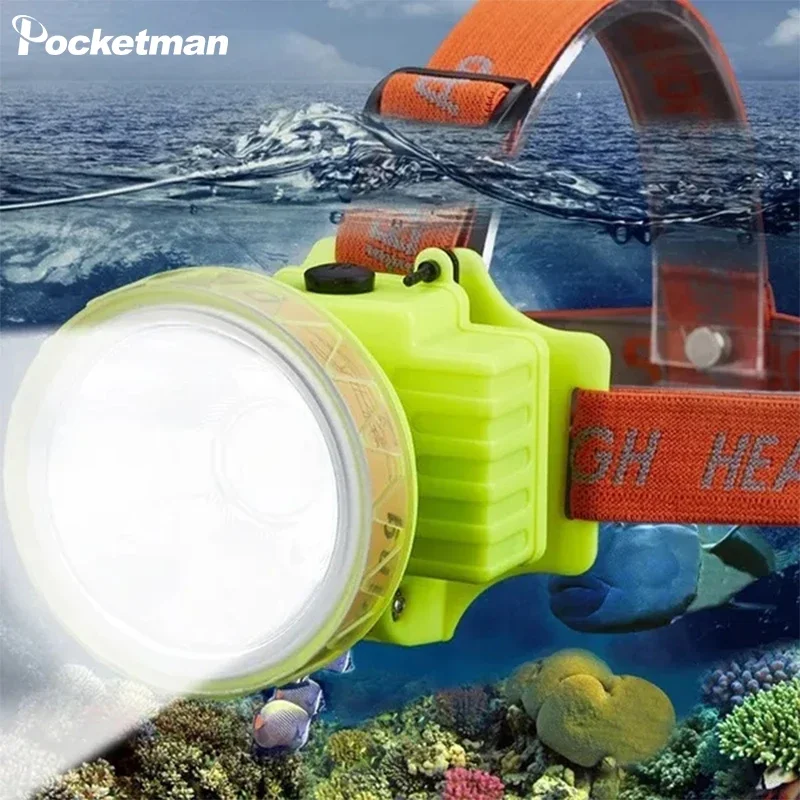 Diving LED Headlamp Super Bright Led Scuba Head Flashlight Torch Waterproof IPX7 Rechargeable Light Underwater Headlight
Diving LED Headlamp Super Bright Led Scuba Head Flashlight Torch Waterproof IPX7 Rechargeable Light Underwater Headlight