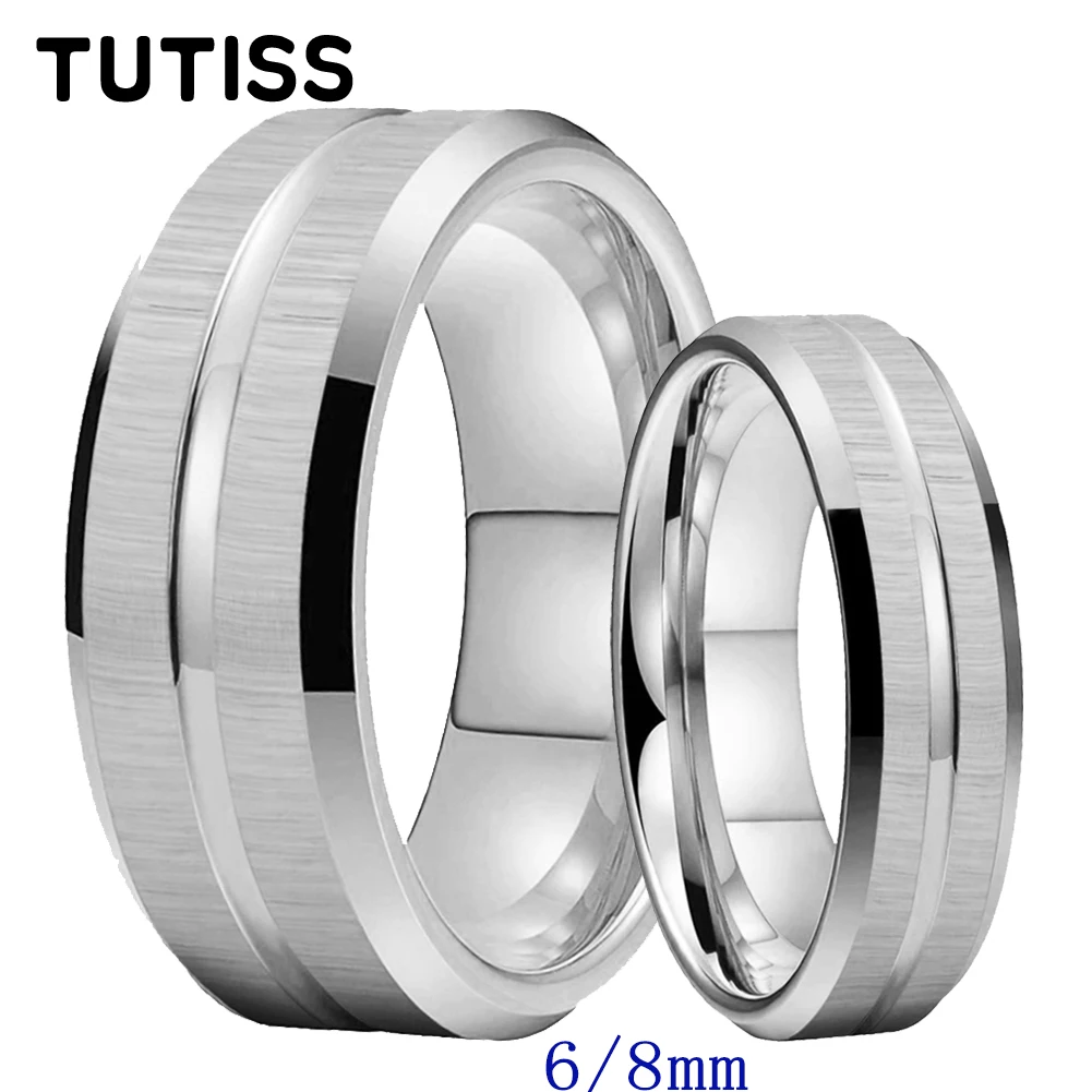 TUTISS 6mm 8mm Original Color Tungsten Wedding Band Men Women Ring Center Groove Brushed Finish Shiny Forever
TUTISS 6mm 8mm Original Color Tungsten Wedding Band Men Women Ring Center Groove Brushed Finish Shiny Forever