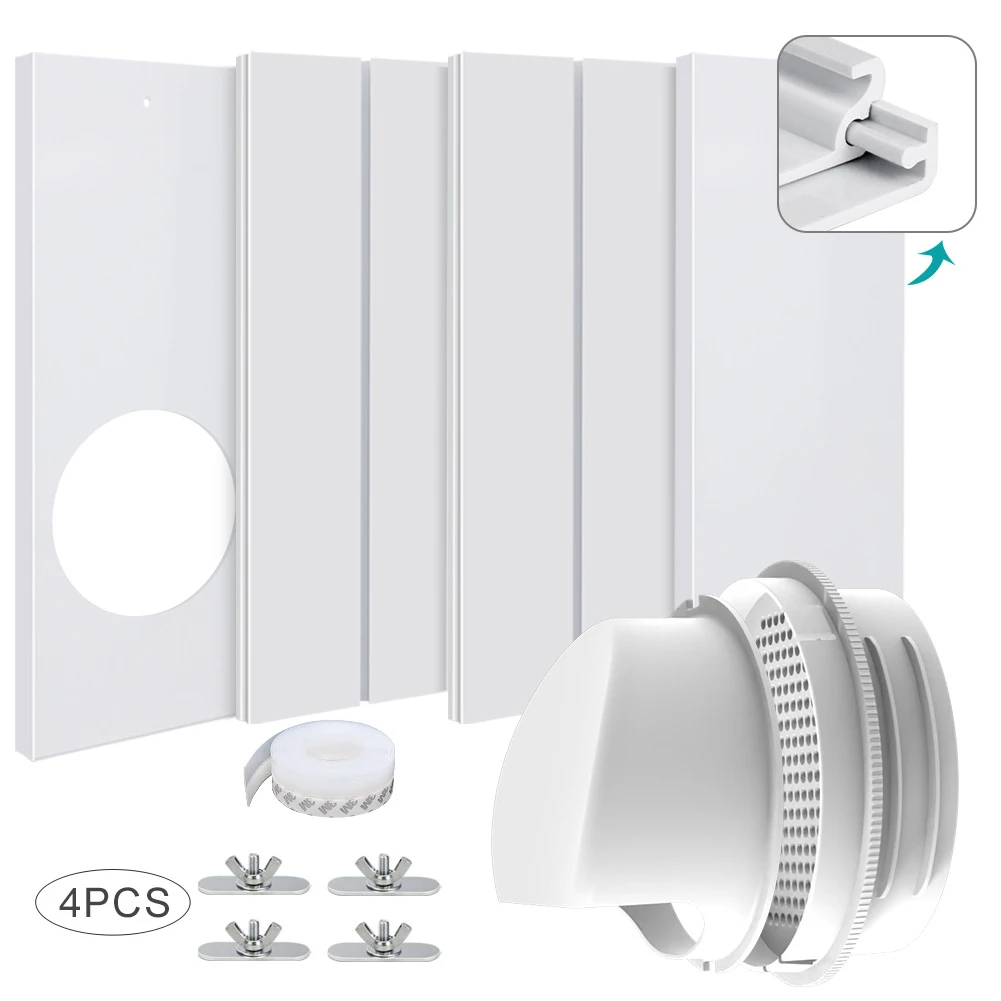 

Portable Air Conditioner Window Kit Adjustable Slide Plate Wind Shield Window Adapter Connector Air Conditioning Accessories