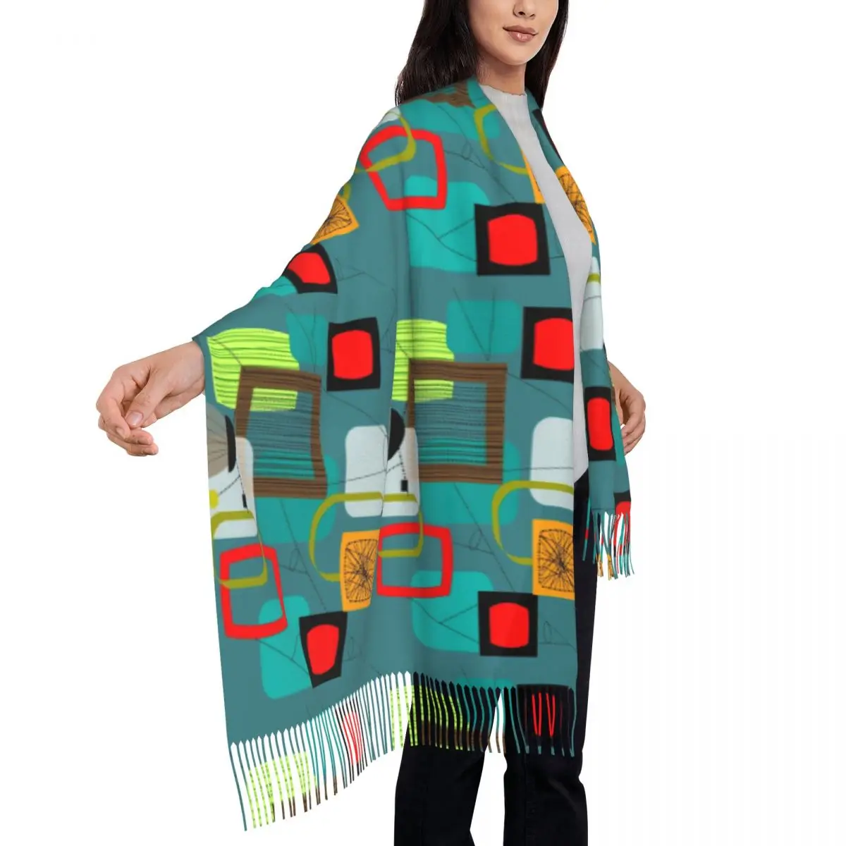 Mid-Century Modern Scarf with Tassel Abstract Art Print Outdoor Shawls and Wrap Unisex DIY Head Scarves Winter y2k Bufanda Mujer
Mid-Century Modern Scarf with Tassel Abstract Art Print Outdoor Shawls and Wrap Unisex DIY Head Scarves Winter y2k Bufanda Mujer