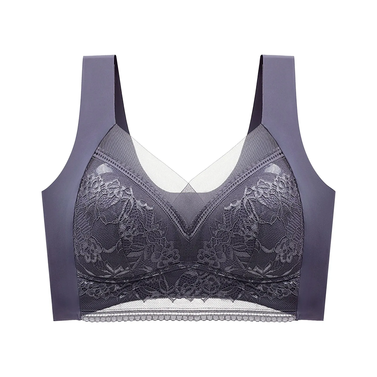 Women's Large Size Seamless Lace Bra Beautiful Back Thin One-piece Bra Sexy Lace Breathable Underwire Wide Shoulder Strap Bras
Women's Large Size Seamless Lace Bra Beautiful Back Thin One-piece Bra Sexy Lace Breathable Underwire Wide Shoulder Strap Bras