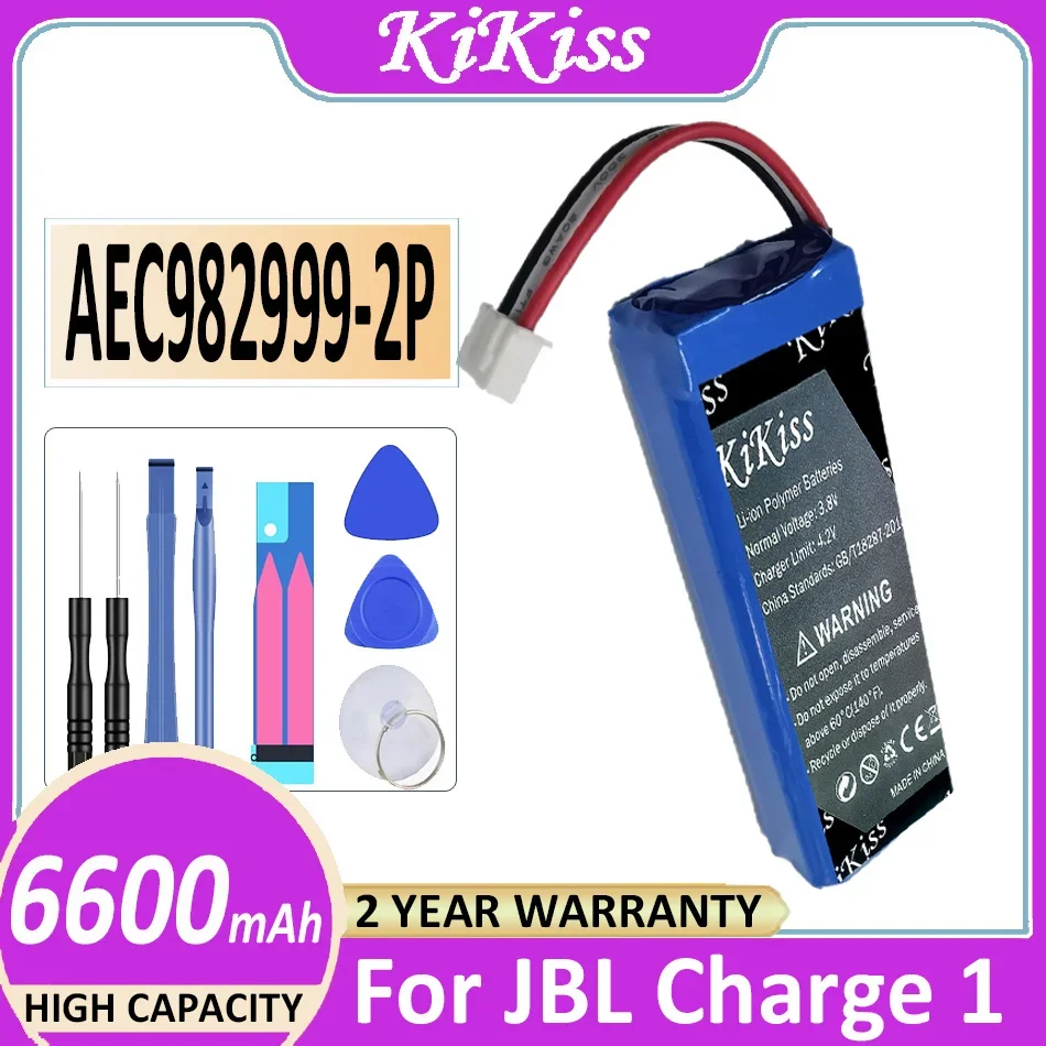 

KiKiss Battery AEC982999-2P AEC9829992P 6600mAh For JBL Charge 1 Charge1 Digital Batteries