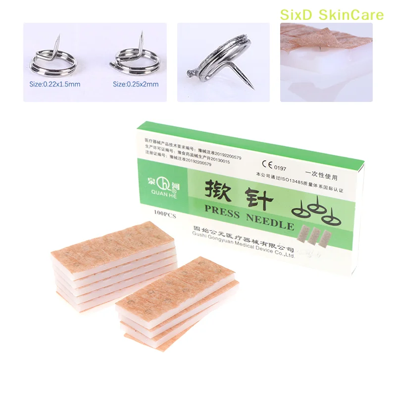 100Pcs/box Multi-Condition Ear Seed Acupressure Kit Disposable Press Needle Ear Seeds Acupuncture Vaccaria Plaster Needles
100Pcs/box Multi-Condition Ear Seed Acupressure Kit Disposable Press Needle Ear Seeds Acupuncture Vaccaria Plaster Needles