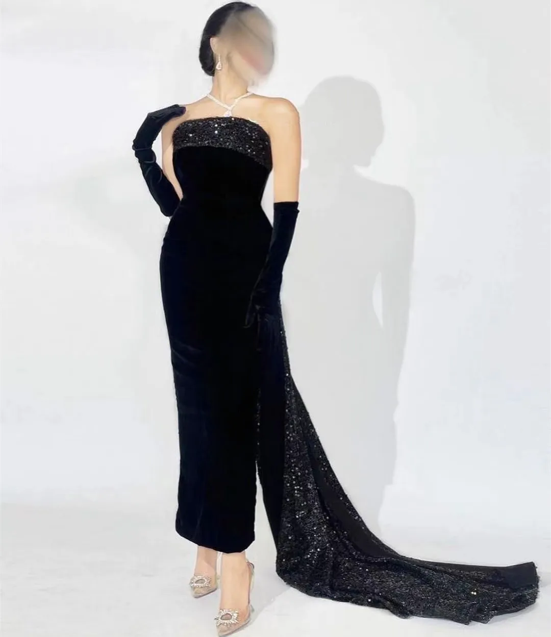Fashionvane Ankle Length Prom Dresses Black Strapless Sequins Long Sweep Train Saudi Arabia Women Wear Evening Gowns
Fashionvane Ankle Length Prom Dresses Black Strapless Sequins Long Sweep Train Saudi Arabia Women Wear Evening Gowns