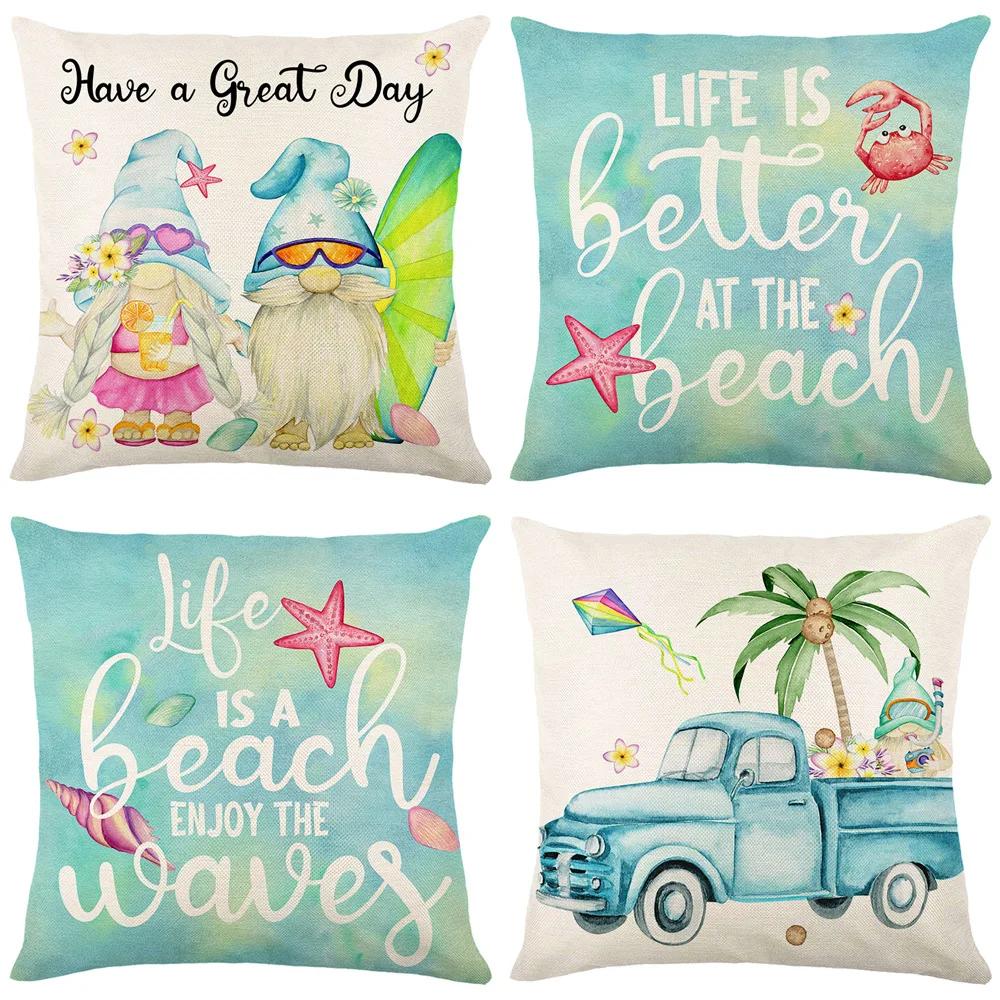 1pc Summer Ocean Printed Pillowcase Letters Pillowcase Living Room Sofa Cushion Cover Bedroom Throw Pillowcase No Pillow Insert
1pc Summer Ocean Printed Pillowcase Letters Pillowcase Living Room Sofa Cushion Cover Bedroom Throw Pillowcase No Pillow Insert