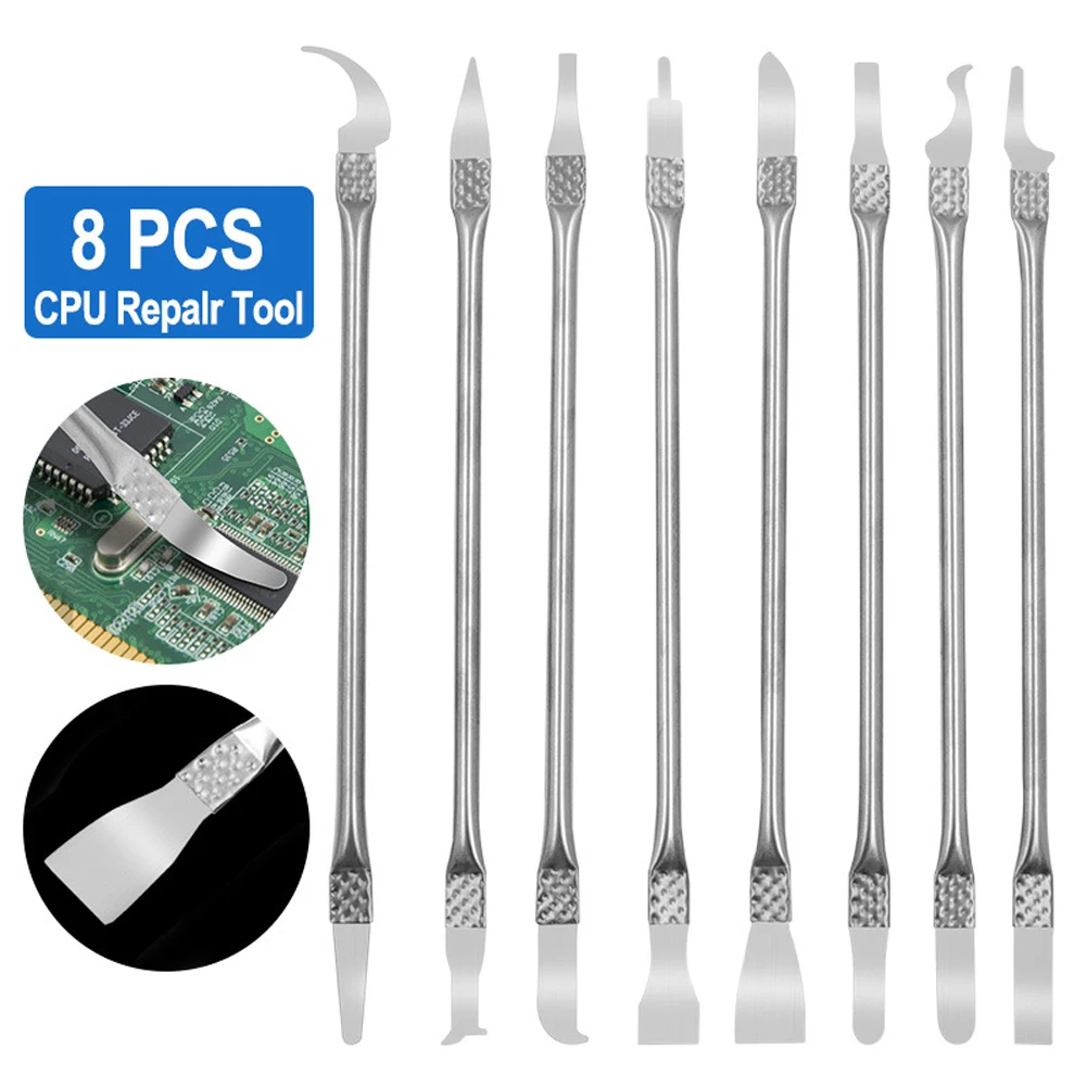 

Professional Grade Stainless Steel Spudger Tool Set for Precision Phone Repair and Circuit Board Disassembly (8pcs)