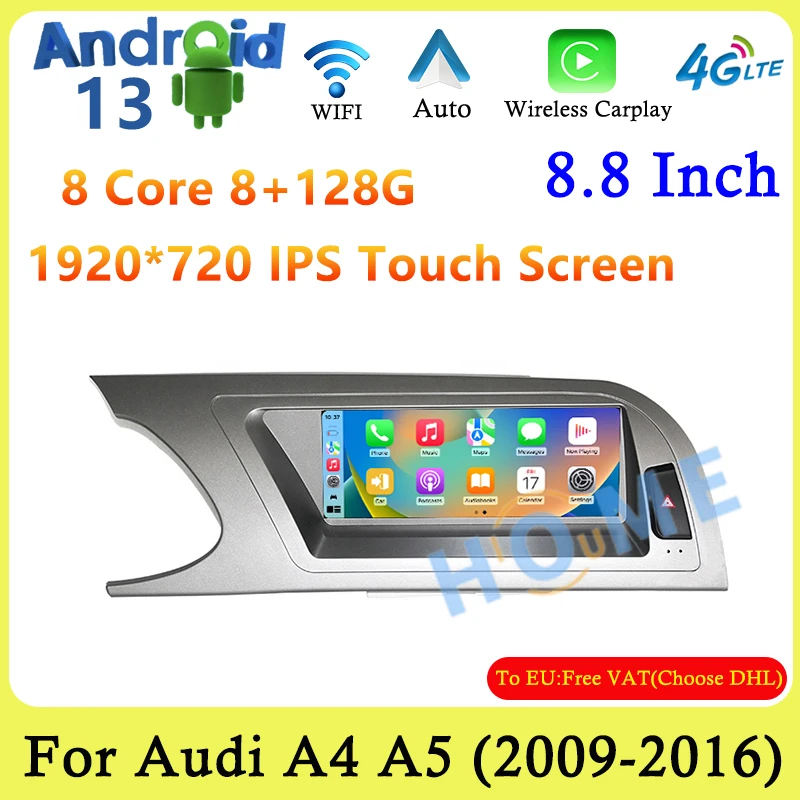 8.8 Inch Android 13 For Audi A4 A4L B8 A5 2009-2016 Car Radio Multimedia Player Carplay Head Unit QLED Stereo GPS WIFI 4G Auto
8.8 Inch Android 13 For Audi A4 A4L B8 A5 2009-2016 Car Radio Multimedia Player Carplay Head Unit QLED Stereo GPS WIFI 4G Auto