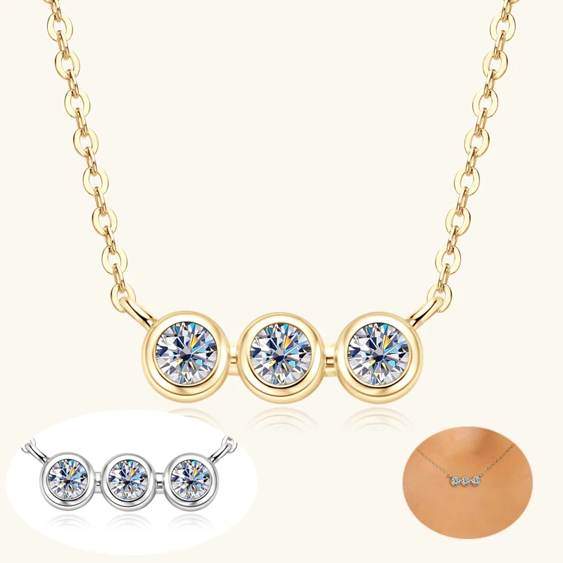 Apaison 100% 925 Sterling Silver 0.3 ct Moissanite Pendant For Women Adjustable 40+5cm Gold Plated Necklace Fine Jewelry Gift
Apaison 100% 925 Sterling Silver 0.3 ct Moissanite Pendant For Women Adjustable 40+5cm Gold Plated Necklace Fine Jewelry Gift