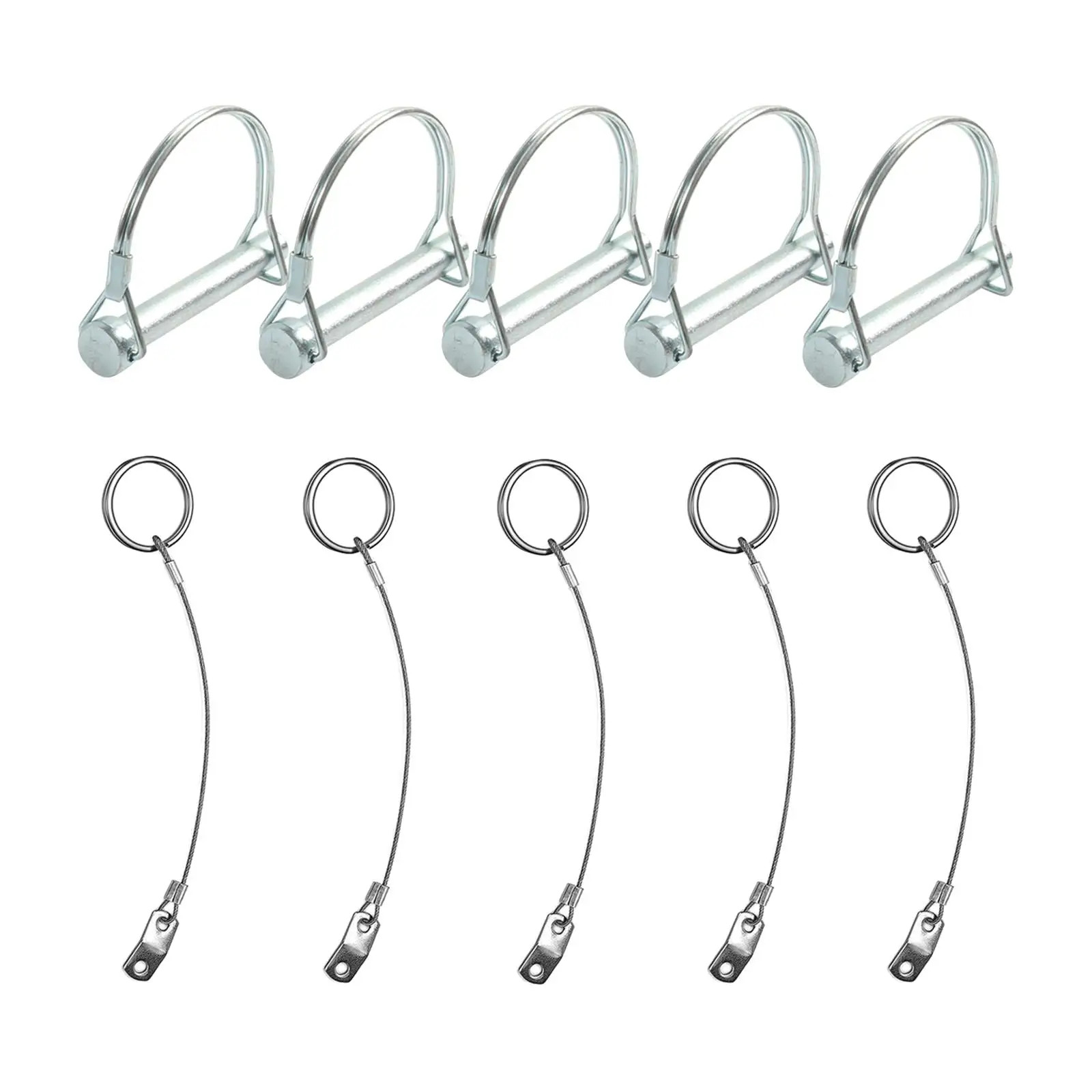 5 шт. Универсальный комплект соединителей для прицепа, 1/4 дюйма, диаметр x 2-3/4 дюйма, длинный вал, фиксирующий штифт для грузовиков, газонов, ферм, сельского хозяйства 
5 шт. Универсальный комплект соединителей для прицепа, 1/4 дюйма, диаметр x 2-3/4 дюйма, длинный вал, фиксирующий штифт для грузовиков, газонов, ферм, сельского хозяйства