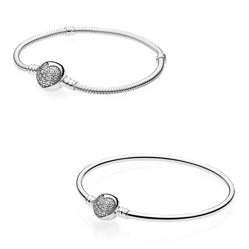 Authentic 925 Sterling Silver Pave Heart With Crystal Circular Clasp Bracelet Bangle Fit Bead Charm Diy Fashion Jewelry
Authentic 925 Sterling Silver Pave Heart With Crystal Circular Clasp Bracelet Bangle Fit Bead Charm Diy Fashion Jewelry