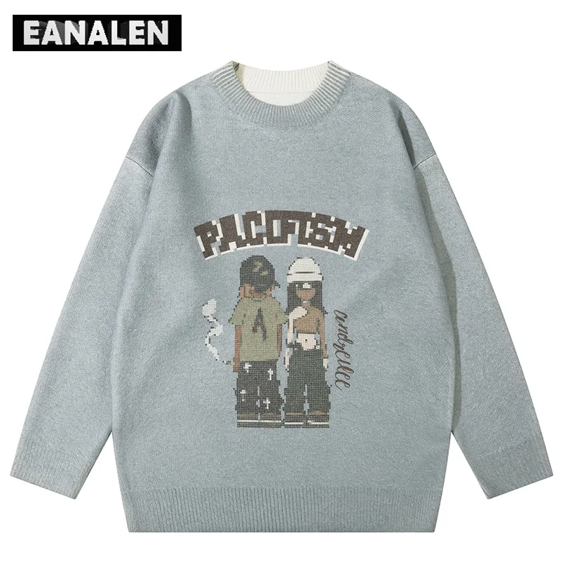 Harajuku Cartoon Anime Figure Sweater Men's Winter Retro Oversized Knitted Pullover Grandpa Ugly Sweater Women's Aesthetics Y2K
Harajuku Cartoon Anime Figure Sweater Men's Winter Retro Oversized Knitted Pullover Grandpa Ugly Sweater Women's Aesthetics Y2K