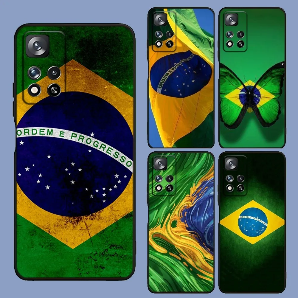 

Brazil Brazilian Flag Phone Case For Samsung Galaxy A13,A21s,A22,A31,A32,A52,A53,A71,A80,A91 Soft Black Cover