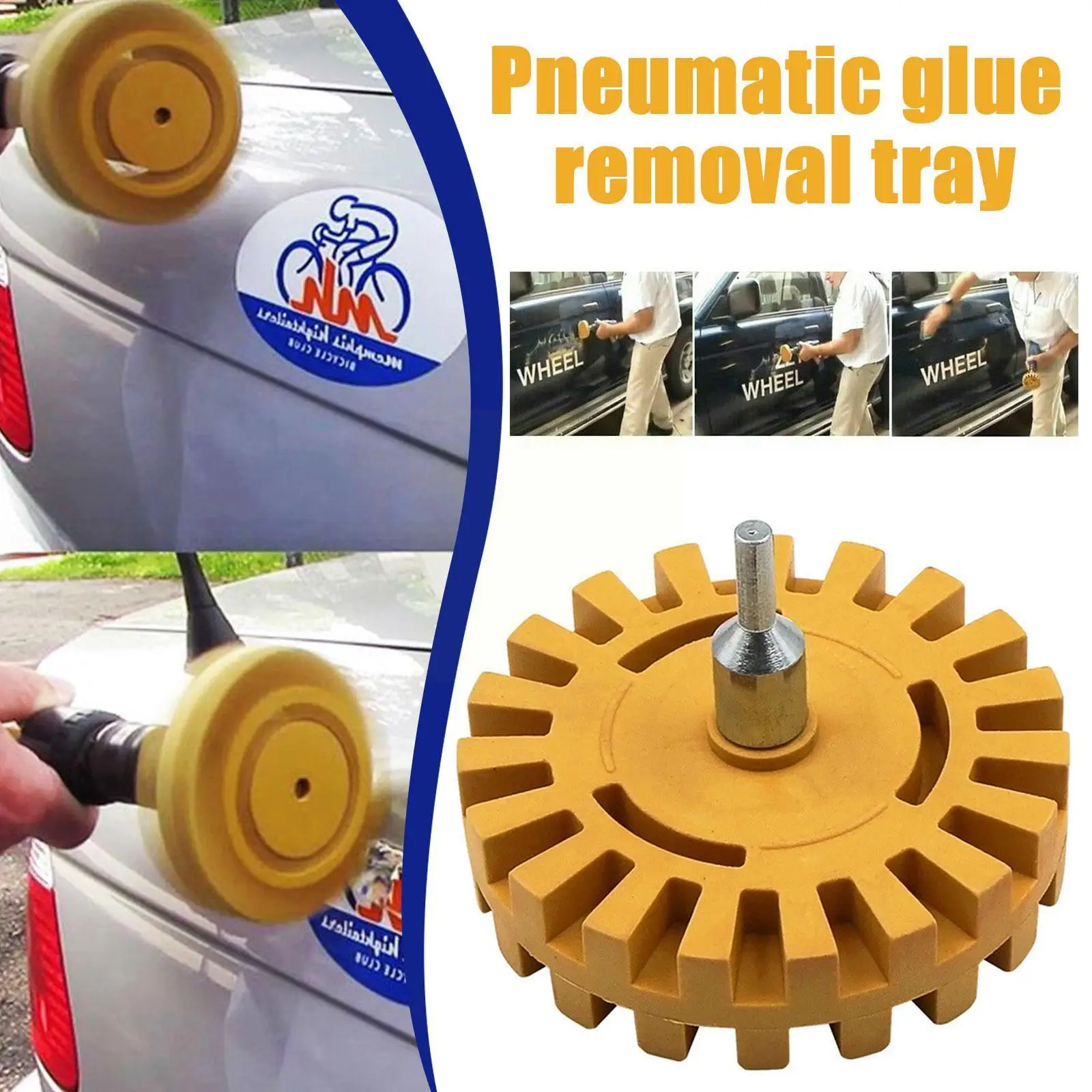 

4 Inch Universal Rubber Eraser Wheel For Remove Car Glue Adhesive Sticker Auto Repair Paint Tool Rubber Eraser Wheel H4X2
