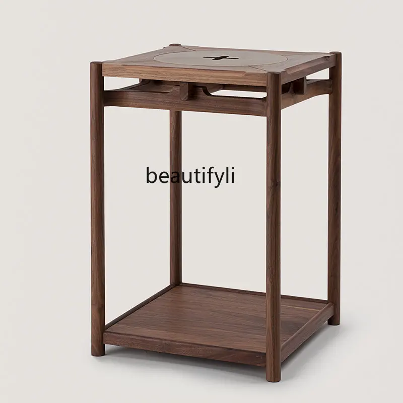 Side Table Chinese Style Black Walnut Solid Wood Living Room Side Table with Flower Rack Storage Rack
Side Table Chinese Style Black Walnut Solid Wood Living Room Side Table with Flower Rack Storage Rack