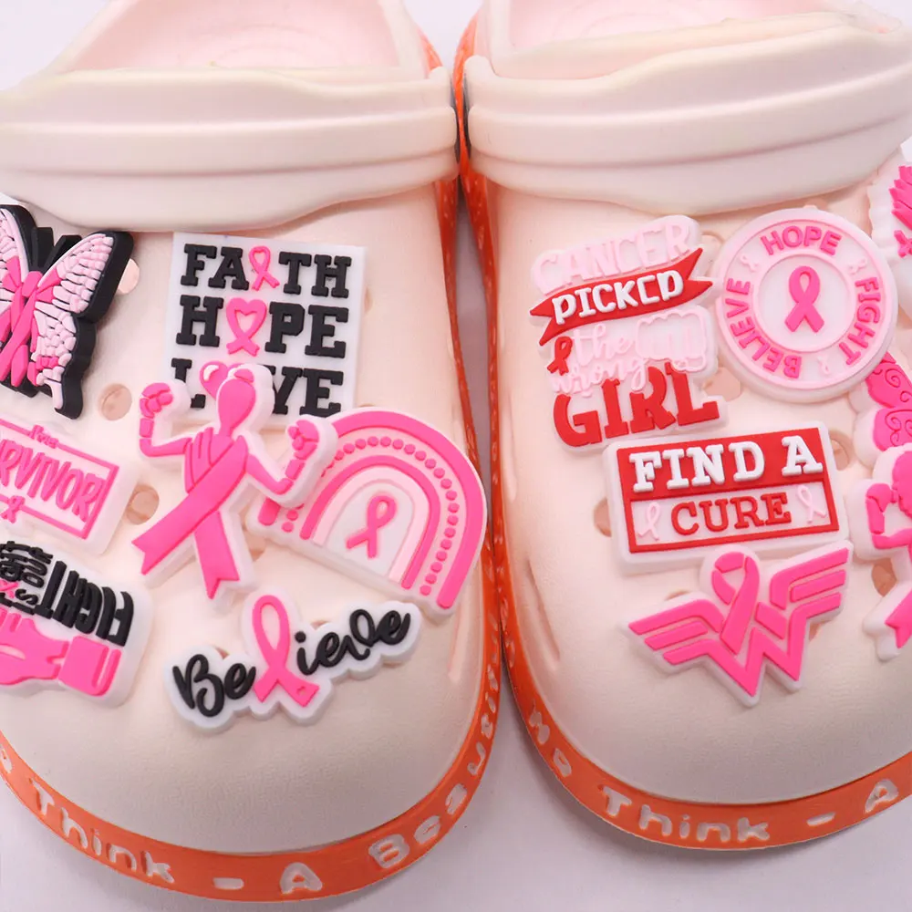 Wholesale 50pcs PVC Shoe Charms Pink Butterfly Rainbow Music Accessories DIY Shoe Decoration For Croc Jibz Kids X-mas Gift
Wholesale 50pcs PVC Shoe Charms Pink Butterfly Rainbow Music Accessories DIY Shoe Decoration For Croc Jibz Kids X-mas Gift