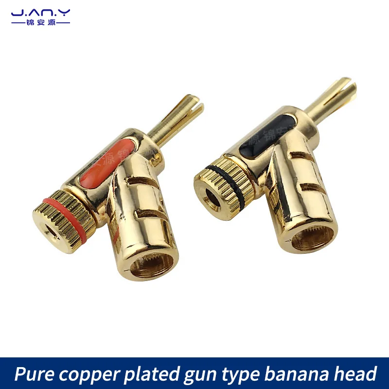 Copper plated gun type banana plug, lockable DIY solderless terminal, audio amplifier, speaker wire, Y-terminal
Copper plated gun type banana plug, lockable DIY solderless terminal, audio amplifier, speaker wire, Y-terminal