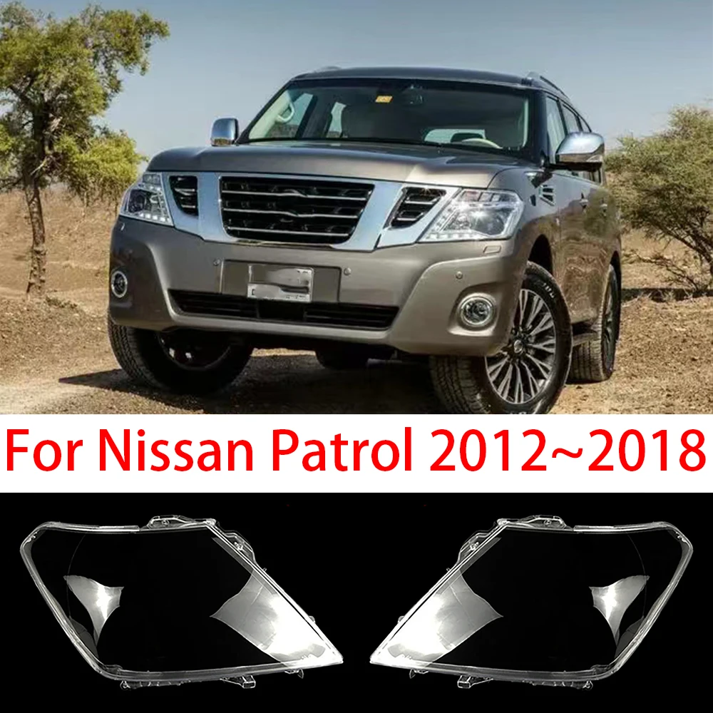 

Прозрачная Налобная лампа для Nissan патруль 2012 ~ 2018, корпус налобного фонаря из плексигласа, замена оригинальных линз