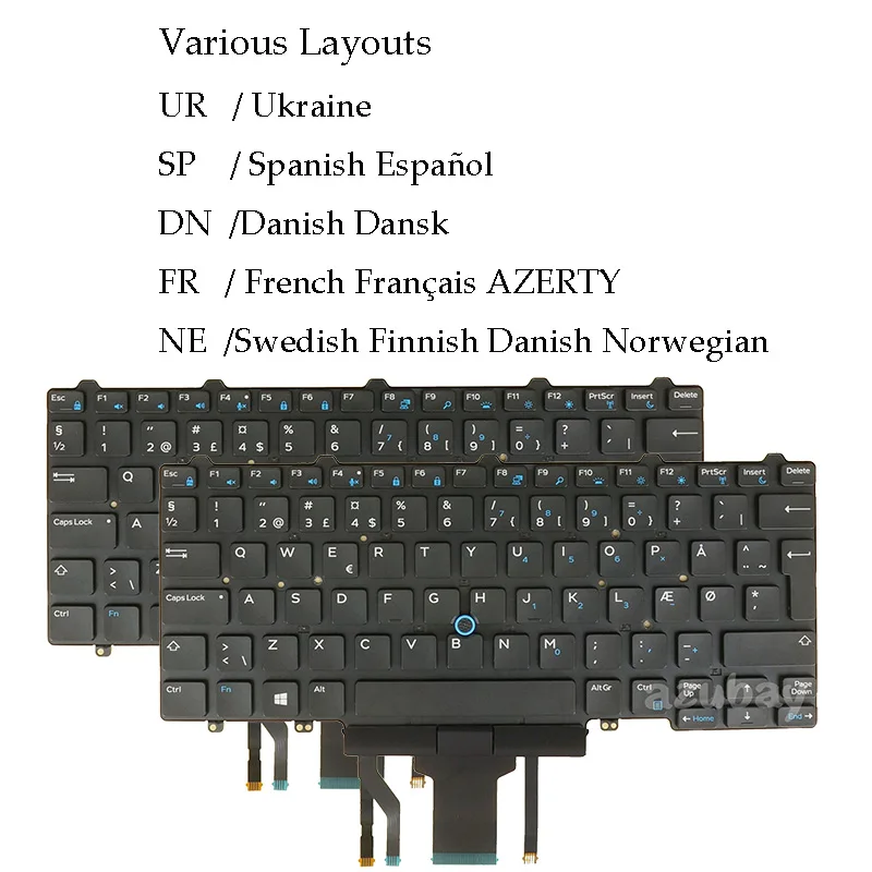 Keyboard For Dell Latitude 01WF0T SN7230BL NSK-LK0BC PK1313TD4B13 Ukraine Spanish Danish French AZERTY Swedish Finnish Danish NW
Keyboard For Dell Latitude 01WF0T SN7230BL NSK-LK0BC PK1313TD4B13 Ukraine Spanish Danish French AZERTY Swedish Finnish Danish NW