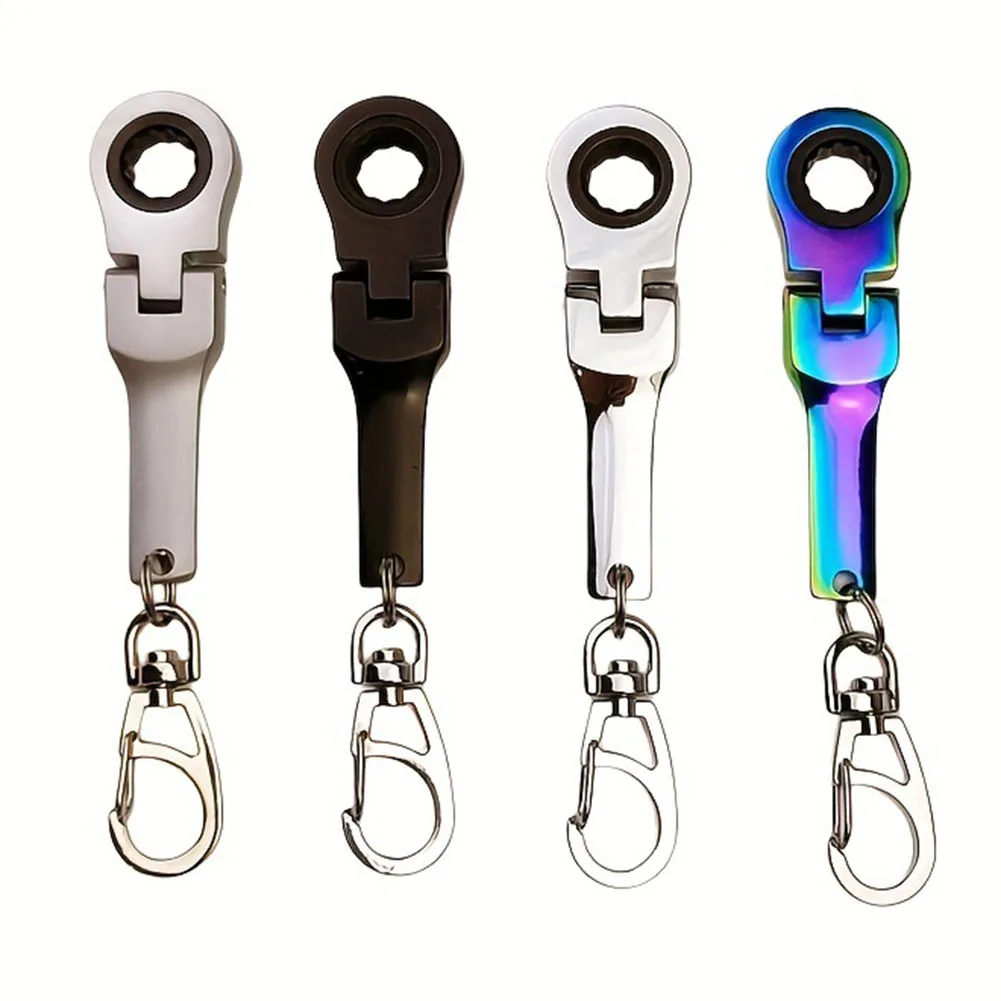 10mm Ratchet Wrench Mini Metal Racing Keychain Key Chain Ring Adjustable Wrench 180 Degree Rotatable Spanner Hand Tools
10mm Ratchet Wrench Mini Metal Racing Keychain Key Chain Ring Adjustable Wrench 180 Degree Rotatable Spanner Hand Tools