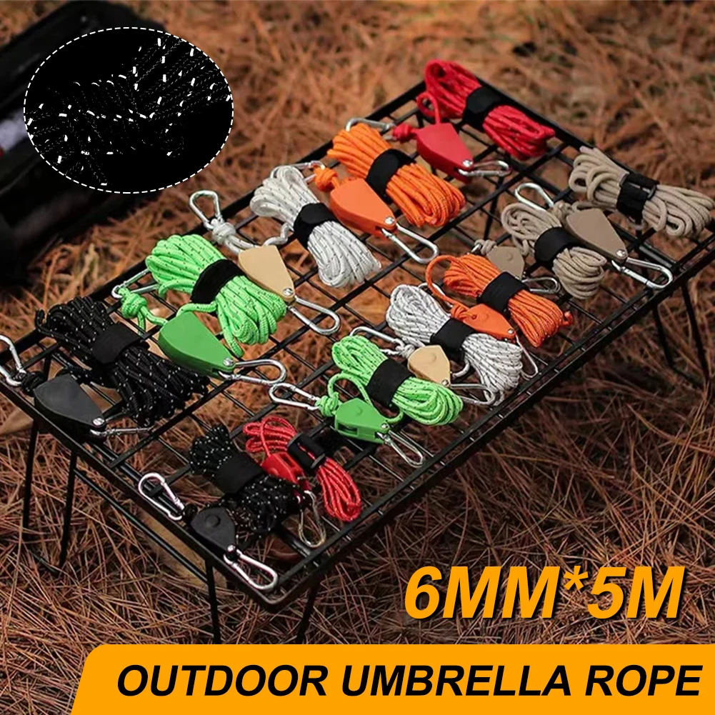 Outdoor Camping Rope 7.5FT Reflective Tent Rope 6mm Thick Umbrella Rope with Tensioner Adjustable Nylon Rope for Tent Canopy
Outdoor Camping Rope 7.5FT Reflective Tent Rope 6mm Thick Umbrella Rope with Tensioner Adjustable Nylon Rope for Tent Canopy