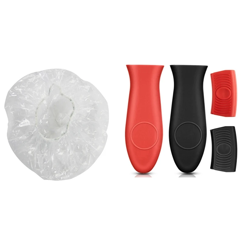 100Pcs Reusable Food Keep Fresh Storage Covers & 1 Set Silicone Hot Handle Holder And Assist Handle Holder
100Pcs Reusable Food Keep Fresh Storage Covers & 1 Set Silicone Hot Handle Holder And Assist Handle Holder