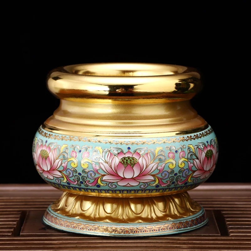 

1 Pc Alloy Offering Incense Burner Household Sacrifice Buddhist Hall Temple Dharma Tools Pray for Auspiciousness Feng Shui