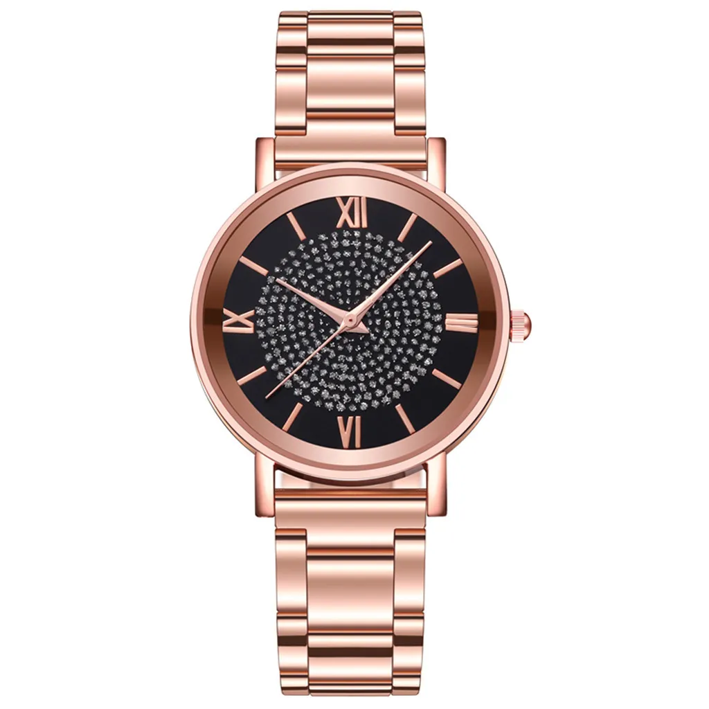 

Women'S Elegant Watches Stainless Strap Quartz Watch Casual Fashion All-Match Watch Roman Numeral Scale Watch For Women