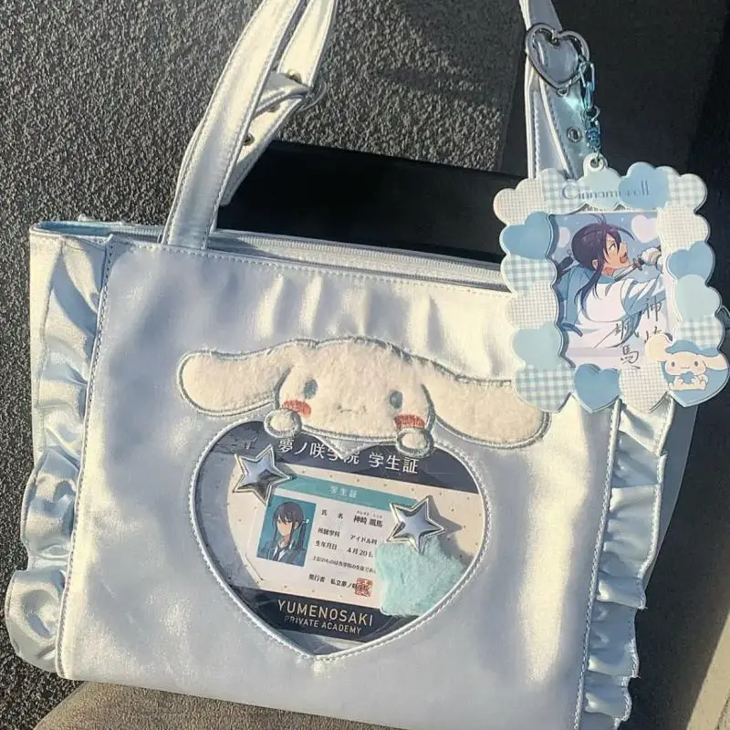 Kawaii Cinnamoroll Lace Commuter Satin Tote Garden Pain Bag Medium Capacity Shoulder Handbag Backpacks Sanrio Anime Toys
Kawaii Cinnamoroll Lace Commuter Satin Tote Garden Pain Bag Medium Capacity Shoulder Handbag Backpacks Sanrio Anime Toys