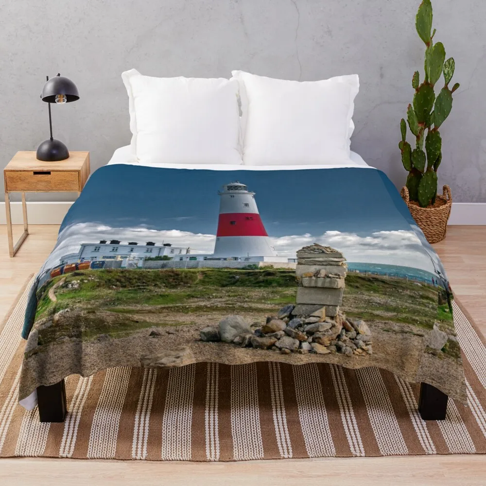 

Portland Bill Lighthouse Throw Blanket Flannel for babies Stuffeds Blankets