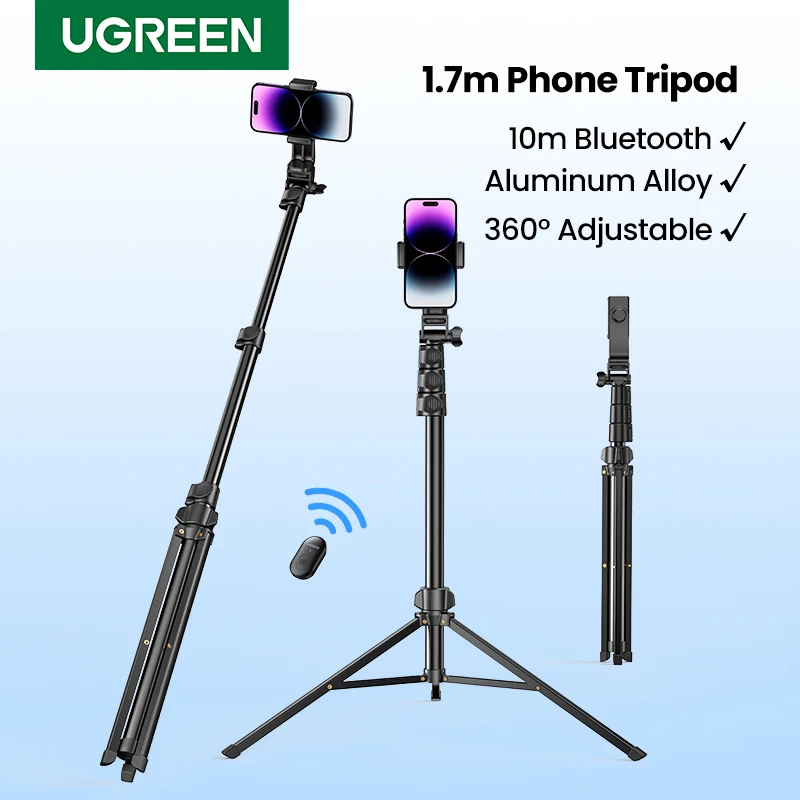 UGREEN Phone Tripod Stand For Gopro iPhone Samsung Xiaomi Huawei Foldable Aluminum Travel Tripode Holder Universal Phone Stand
UGREEN Phone Tripod Stand For Gopro iPhone Samsung Xiaomi Huawei Foldable Aluminum Travel Tripode Holder Universal Phone Stand