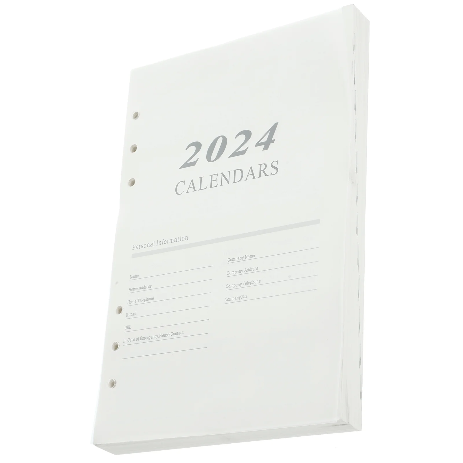 

2024 English Agenda Book inside Page A5 Daily Planner Note Pads Small Convenient Academic Paper Year Notepad Office Calendar