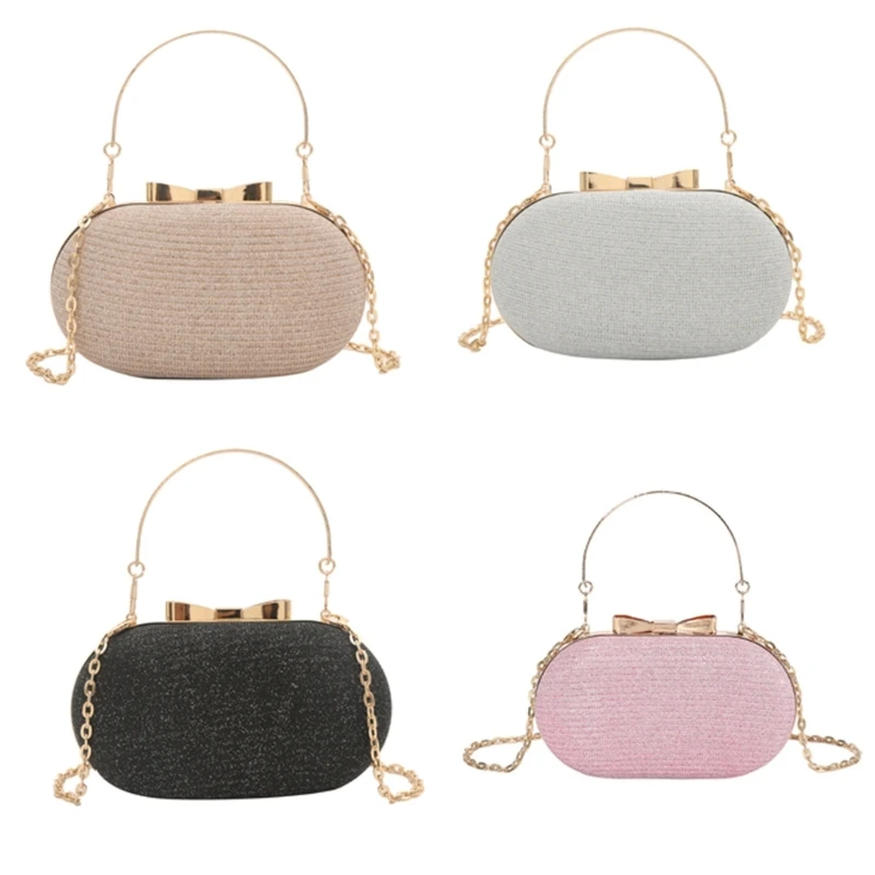 Женская Блестящая вечерняя сумка овальной формы со съемной цепочкой и верхней ручкой, сумка через плечо для свадьбы, официальная женская сумка
Женская Блестящая вечерняя сумка овальной формы со съемной цепочкой и верхней ручкой, сумка через плечо для свадьбы, официальная женская сумка