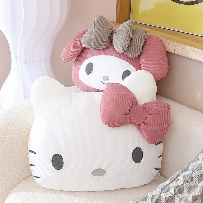 

45/60cm Sanrio Hello Kitty My Melody Kawaii Plush Toys Doll Soft Corduroy Plushie Pillow Stuffed Cute Sofa Bolster Cushion Gifts